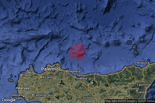 Terremoto 19:33:29 M2.2 epicentro “Tirreno Meridionale (MARE)”