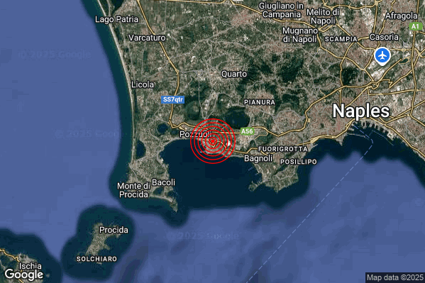 Terremoto 06:00:39 M2.3 epicentro “Campi Flegrei”