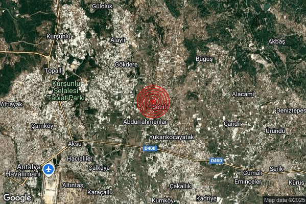 Terremoto 11:21:33 M5.2 epicentro “Turkey”