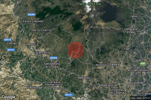 Terremoto 12:05:42 M2.0 epicentro “2 km NE Ragalna (CT)” Terremoto 12:05:42 M2.0 epicentro “2 km NE Ragalna (CT)”