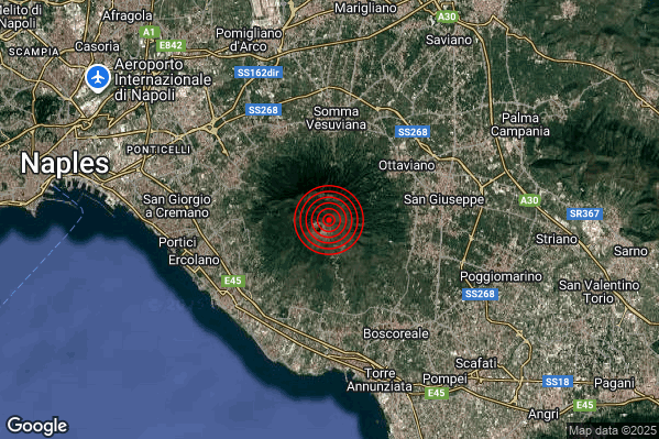 Terremoto 22:26:28 M2.0 epicentro “Vesuvio” Terremoto 22:26:28 M2.0 epicentro “Vesuvio”