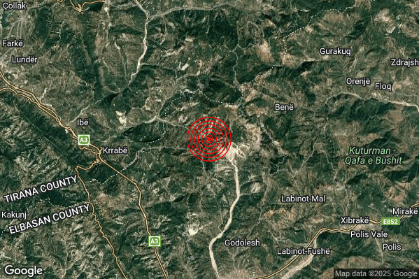 Terremoto 04:14:11 M3.2 epicentro “Albania” Terremoto 04:14:11 M3.2 epicentro “Albania”