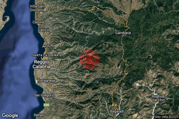 Terremoto 04:43:13 M2.8 epicentro “4 km N Cardeto (RC)” Terremoto 04:43:13 M2.8 epicentro “4 km N Cardeto (RC)”