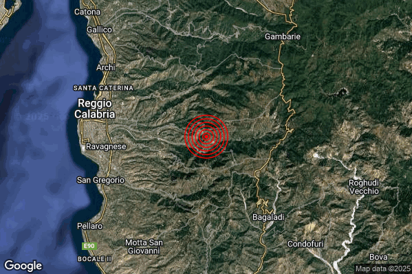 Terremoto 06:31:50 M2.2 epicentro “1 km W Cardeto (RC)” Terremoto 06:31:50 M2.2 epicentro “1 km W Cardeto (RC)”