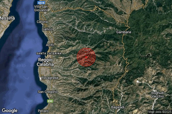 Terremoto 15:19:53 M2.5 epicentro “4 km NW Cardeto (RC)” Terremoto 15:19:53 M2.5 epicentro “4 km NW Cardeto (RC)”