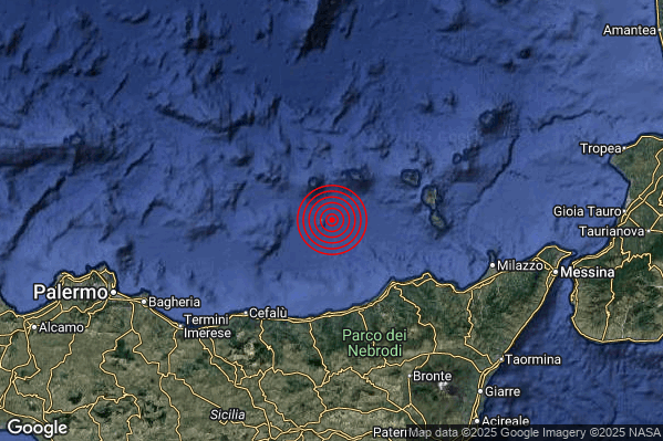 Terremoto 01:17:09 M2.1 epicentro “Costa Siciliana nord-orientale (Messina)” Terremoto 01:17:09 M2.1 epicentro “Costa Siciliana nord-orientale (Messina)”