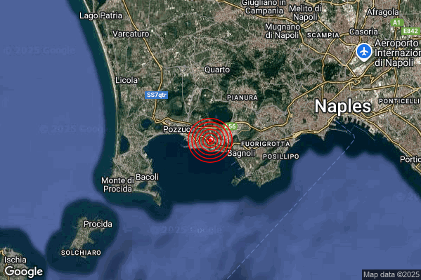 Terremoto 04:42:52 M2.0 epicentro “Campi Flegrei” Terremoto 04:42:52 M2.0 epicentro “Campi Flegrei”