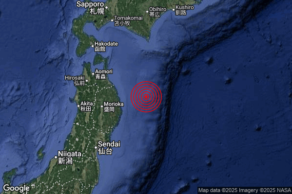 Terremoto 15:26:57 M6.1 epicentro “Off east coast of Honshu Japan [Sea: Japan]”