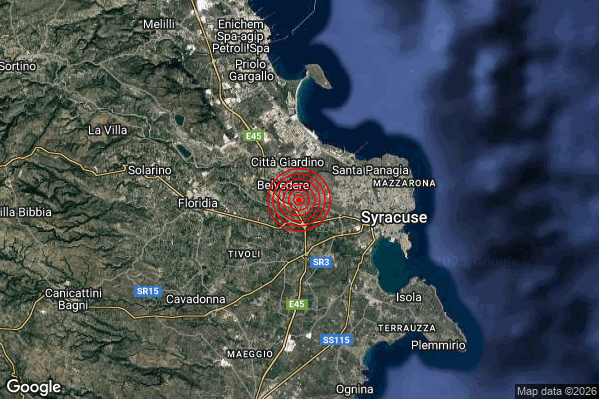 Terremoto 20:58:48 M2.0 epicentro “6 km E Floridia (SR)” Terremoto 20:58:48 M2.0 epicentro “6 km E Floridia (SR)”