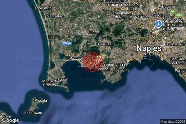 Terremoto 03:24:19 M2.9 epicentro “Campi Flegrei” Terremoto 03:24:19 M2.9 epicentro “Campi Flegrei”
