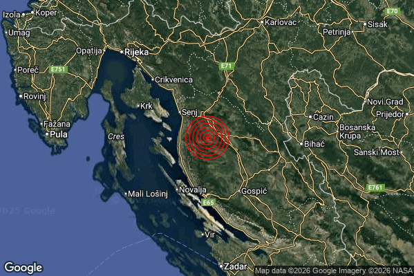 Terremoto 15:36:38 M3.5 epicentro “Costa Croata Settentrionale (CROAZIA)” Terremoto 15:36:38 M3.5 epicentro “Costa Croata Settentrionale (CROAZIA)”