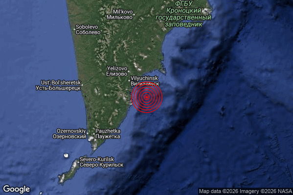 Terremoto 19:18:57 M5.7 epicentro “Off east coast of Kamchatka Peninsula Russia [Sea: Russia]”