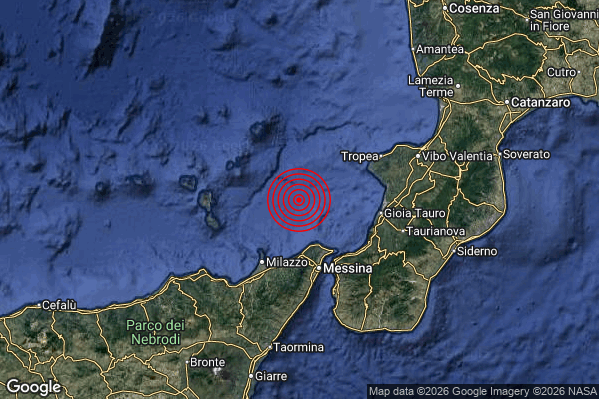 Terremoto 02:53:44 M2.3 epicentro “Tirreno Meridionale (MARE)”