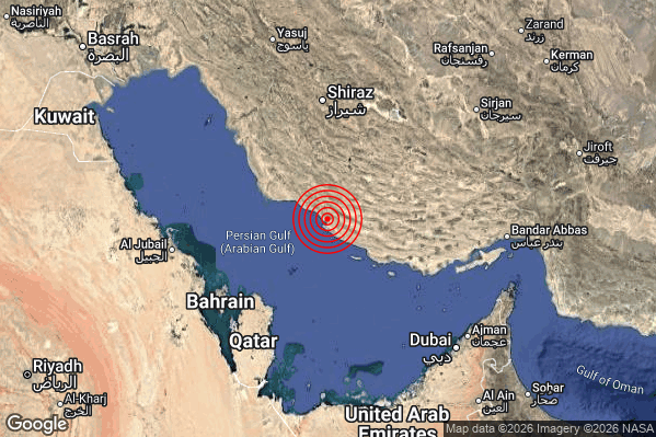 Terremoto 06:11:22 M5.5 epicentro “Southern Iran [Land: Iran]”