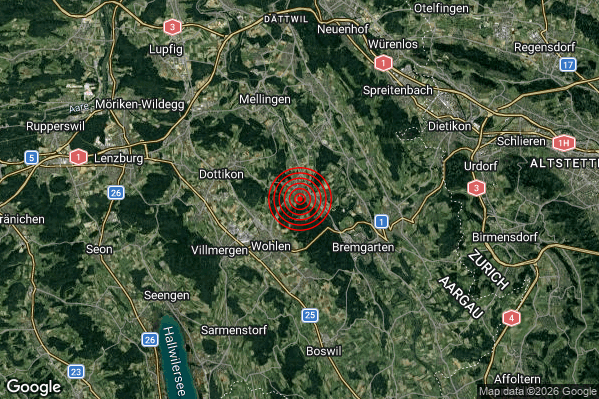 Terremoto 20:26:52 M2.0 epicentro “Svizzera (SVIZZERA)”