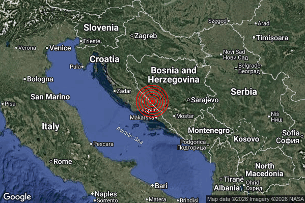 Terremoto 17:31:25 M4.6 epicentro “Bosnia and Herz. [Land]”
