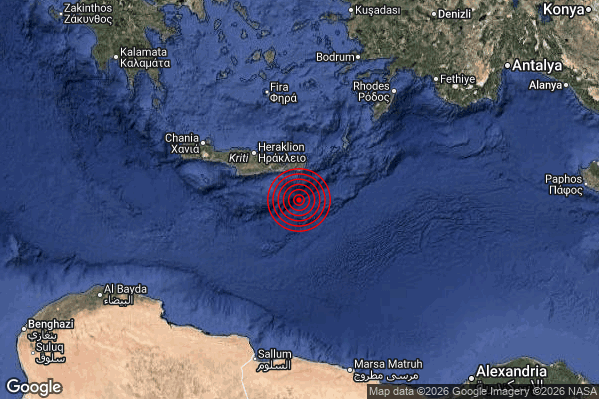 Terremoto 20:11:03 M4.5 epicentro “Crete Greece [Sea: Greece]”
