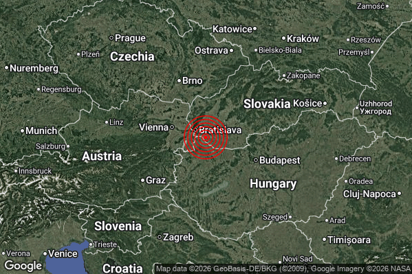 Terremoto 13:44:04 M4.6 epicentro “Slovakia [Land]”