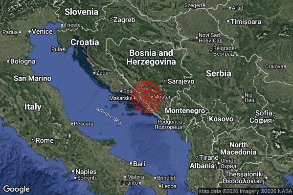 Terremoto 20:35:08 M3.4 epicentro “Bosnia and Herz. [Land]”