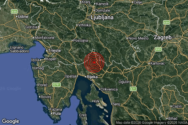 Terremoto 02:35:28 M2.4 epicentro “Confine Slovenia-Croazia (SLOVENIA CROAZIA)”