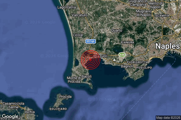 Terremoto 05:04:17 M2.4 epicentro “Campi Flegrei”