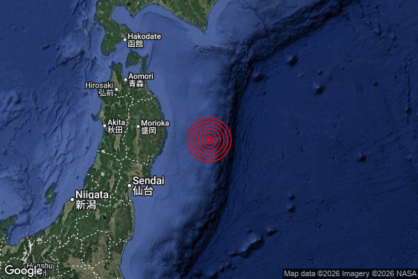 Terremoto 14:17:08 M6.1 epicentro “Off east coast of Honshu Japan [Sea: Japan]”