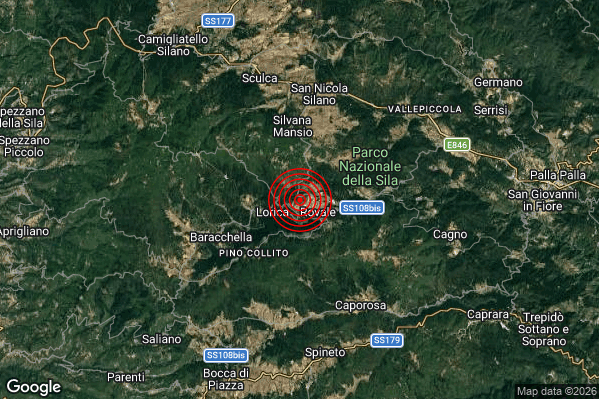 Terremoto 11:17:13 M2.4 epicentro “14 km W San Giovanni in Fiore (CS)” Terremoto 11:17:13 M2.4 epicentro “14 km W San Giovanni in Fiore (CS)”