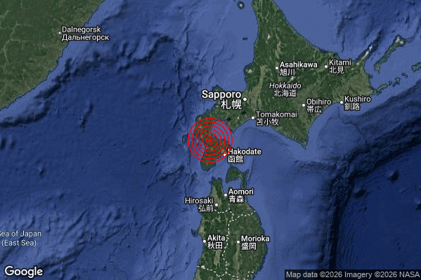 Terremoto 16:45:44 M5.9 epicentro “Japan [Land]”