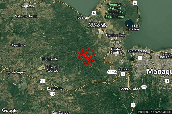 Terremoto 18:15:45 M5.6 epicentro “Nicaragua” Terremoto 18:15:45 M5.6 epicentro “Nicaragua”