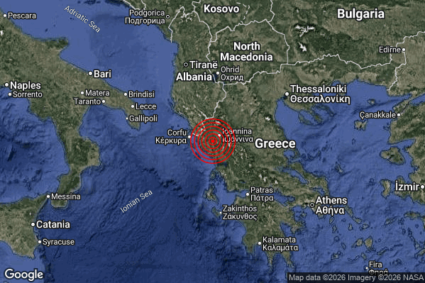 Terremoto 18:24:21 M4.3 epicentro “Greece [Land]”