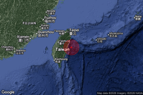 Terremoto 19:14:59 M5.5 epicentro “Taiwan [Sea]”