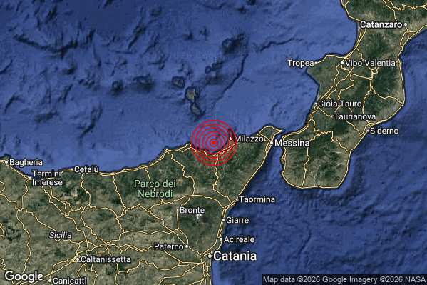 Terremoto 09:55:52 M2.4 epicentro “Costa Siciliana nord-orientale (Messina)” Terremoto 09:55:52 M2.4 epicentro “Costa Siciliana nord-orientale (Messina)”