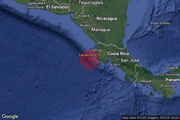Terremoto 08:56:08 M5.8 epicentro “Off coast of Costa Rica [Sea: Costa Rica]”