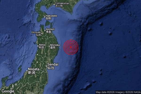 Terremoto 09:52:59 M7.5 epicentro “Off east coast of Honshu Japan [Sea: Japan]”