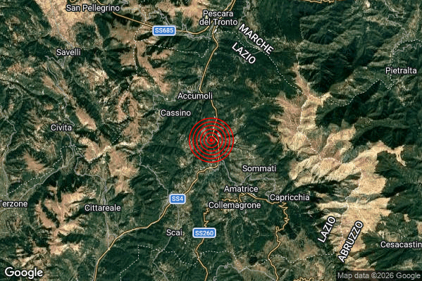 Terremoto 03:44:02 M2.0 epicentro “4 km SE Accumoli (RI)”