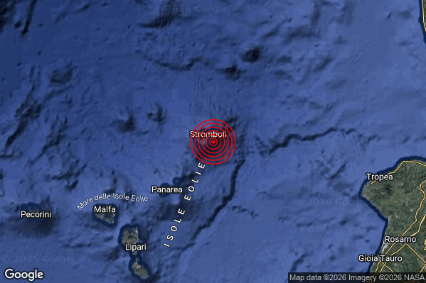 Terremoto 07:12:24 M2.2 epicentro “Isole Eolie (Messina)”