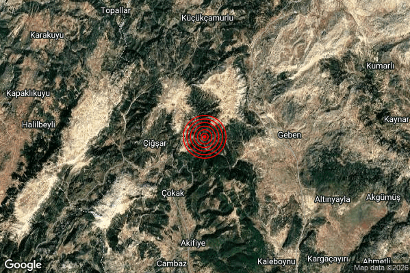 Terremoto 03:26:54 M4.5 epicentro “Turkey” Terremoto 03:26:54 M4.5 epicentro “Turkey”