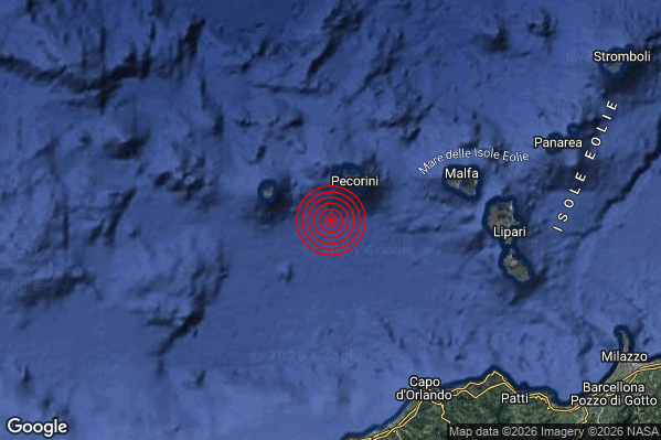 Terremoto 18:52:59 M2.3 epicentro “Isole Eolie (Messina)” Terremoto 18:52:59 M2.3 epicentro “Isole Eolie (Messina)”