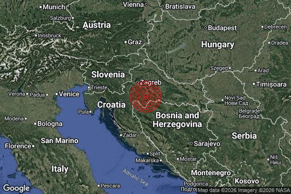 Terremoto 09:51:23 M3.8 epicentro “Croatia [Land]”