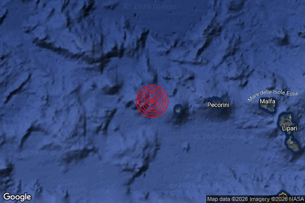 Terremoto 19:34:46 M3.8 epicentro “Isole Eolie (Messina)” Terremoto 19:34:46 M3.8 epicentro “Isole Eolie (Messina)”
