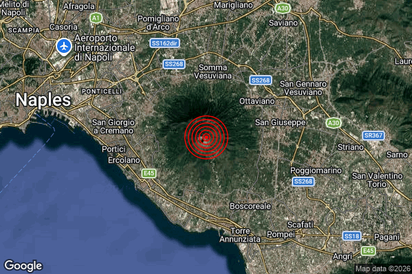 Terremoto 04:30:11 M2.0 epicentro “Vesuvio” Terremoto 04:30:11 M2.0 epicentro “Vesuvio”