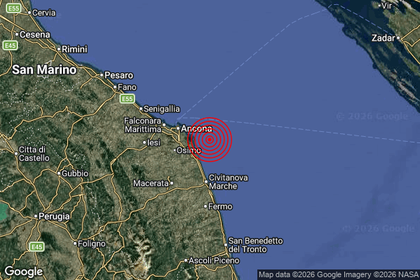 Terremoto 10:00:31 M2.0 epicentro “Costa Marchigiana Anconetana (Ancona)”