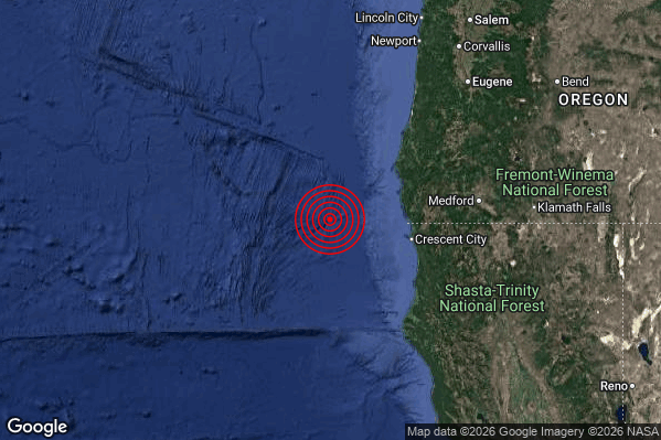 Terremoto 12:53:59 M5.8 epicentro “Off coast of Oregon United States [Sea: United States]”