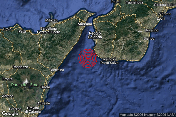 Terremoto 11:36:30 M2.1 epicentro “Stretto di Messina (Reggio di Calabria Messina)” Terremoto 11:36:30 M2.1 epicentro “Stretto di Messina (Reggio di Calabria Messina)”