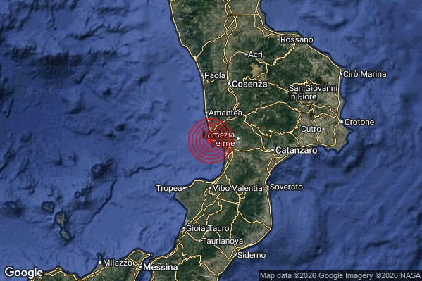 Terremoto 10:56:38 M2.3 epicentro “Costa Calabra sud-occidentale (Catanzaro Vibo Valentia Reggio di Calabria)” Terremoto 10:56:38 M2.3 epicentro “Costa Calabra sud-occidentale (Catanzaro Vibo Valentia Reggio di Calabria)”