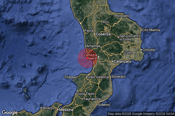 Terremoto 10:57:43 M2.1 epicentro “Costa Calabra sud-occidentale (Catanzaro Vibo Valentia Reggio di Calabria)” Terremoto 10:57:43 M2.1 epicentro “Costa Calabra sud-occidentale (Catanzaro Vibo Valentia Reggio di Calabria)”