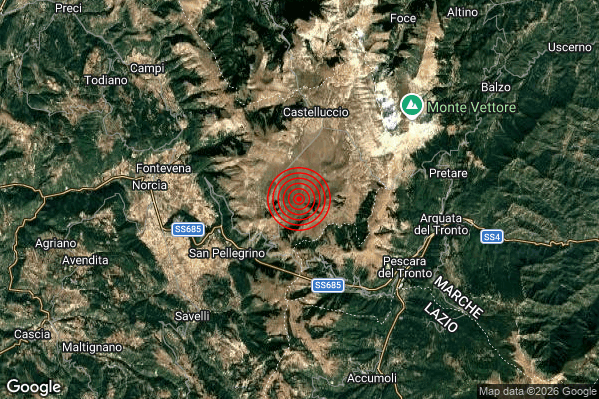 Terremoto 01:22:59 M2.0 epicentro “8 km W Arquata del Tronto (AP)”
