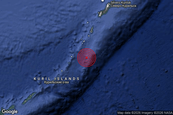 Terremoto 10:22:46 M6.0 epicentro “Kuril Islands Russia [Sea: Russia]”