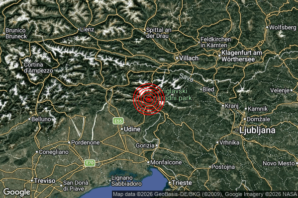 Terremoto 05:43:17 M2.3 epicentro “Confine Italia-Slovenia (SLOVENIA)”