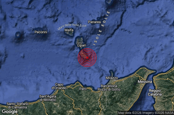 Terremoto 16:51:01 M2.2 epicentro “Isole Eolie (Messina)” Terremoto 16:51:01 M2.2 epicentro “Isole Eolie (Messina)”